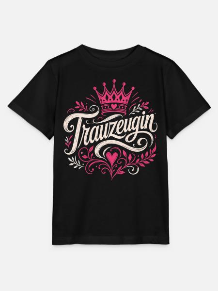 Trauzeugin Krone Hochzeit Braut - Stanley/Stella Kinder T-Shirt MINI CREATOR - Schwarz