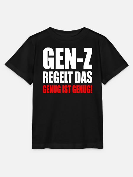 gen z regelt das - Stanley/Stella Kinder T-Shirt MINI CREATOR - Schwarz
