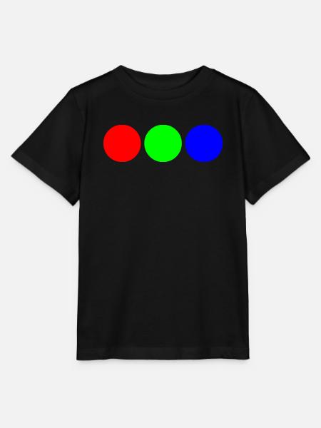 Fette Primärfarb-Trio-Kreise - Stanley/Stella Kinder T-Shirt MINI CREATOR - Schwarz