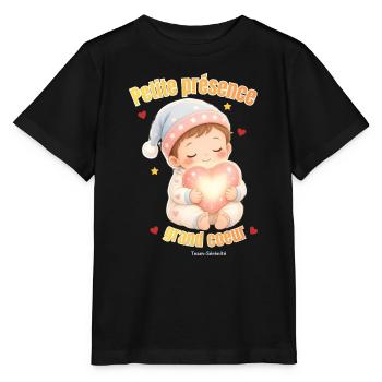 Zartes Herz und Präsenz - Stanley/Stella Kinder T-Shirt MINI CREATOR  - Schwarz - Vorne - Mikhail (115cm)