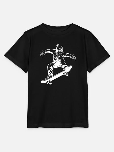 Skateboarding Junge Zeichnung - Stanley/Stella Kinder T-Shirt MINI CREATOR  - Schwarz