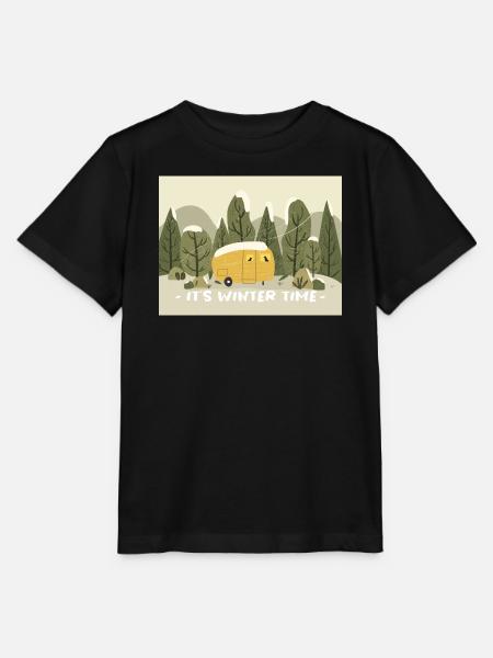 Retro Wohnmobil Winter Ready - Stanley/Stella Kinder T-Shirt MINI CREATOR - Schwarz