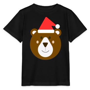 Süßer Weihnachtsbraunbär - Stanley/Stella Kinder T-Shirt MINI CREATOR  - Schwarz - Vorne - Mikhail (115cm)
