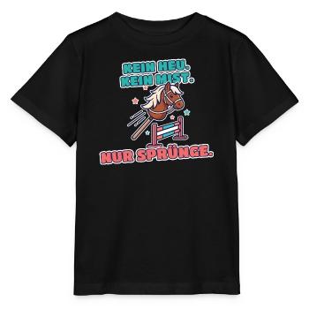 Hobby Horsing Steckenpferd Springen - Stanley/Stella Kinder T-Shirt MINI CREATOR  - Schwarz - Vorne - Mikhail (115cm)