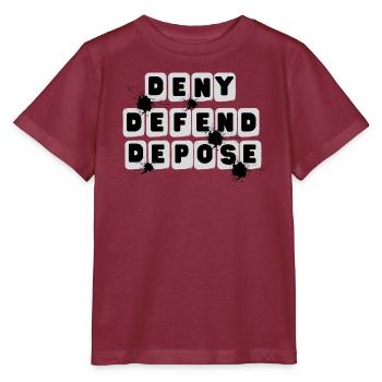 VERWEIGERN VERTEIDIGEN ABSETZEN - Stanley/Stella Kinder T-Shirt MINI CREATOR  - Burgunderrot - Vorne - Kain (125cm)