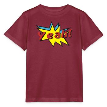 yeah comic - Stanley/Stella Kinder T-Shirt MINI CREATOR  - Burgunderrot - Vorne - Kain (125cm)