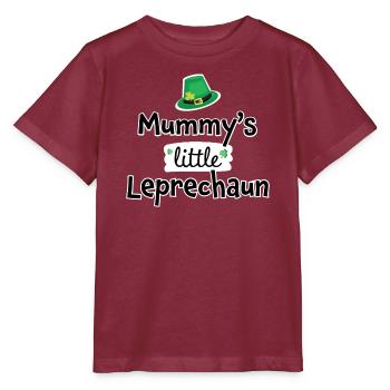 Mummy's Little Leprechaun – Baby & Kids Clothes - Stanley/Stella MINI CREATOR Kids’ T-Shirt - burgundy - Front - Kain (125cm)