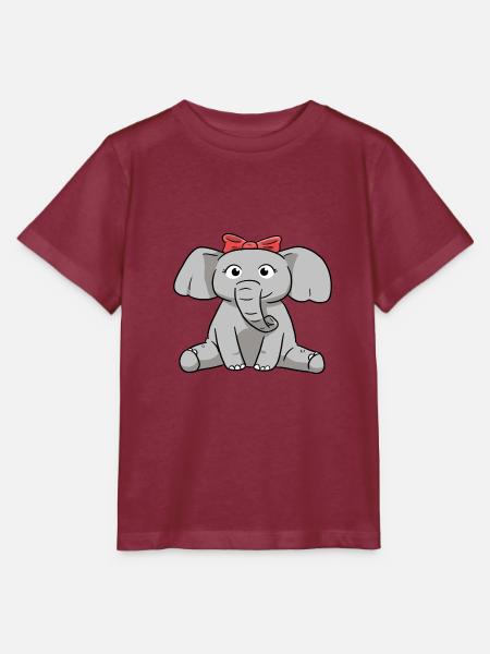 Elefant Elephant - Stanley/Stella Kinder T-Shirt MINI CREATOR - Burgunderrot