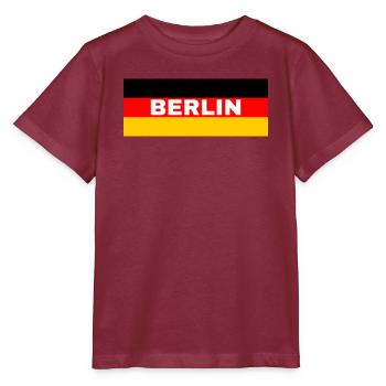 La ville de Berlin sous pavillon allemand - T-shirt bio MINI CREATOR Stanley/Stella Enfant - bordeaux - Devant - Kain (125cm)