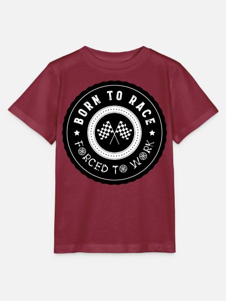 BornTo Race 2 - Stanley/Stella Kinder T-Shirt MINI CREATOR - Burgunderrot