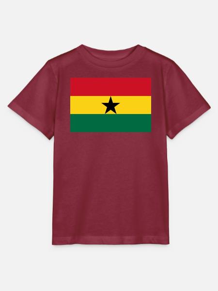 Ghana - Stanley/Stella Kinder T-Shirt MINI CREATOR - Burgunderrot