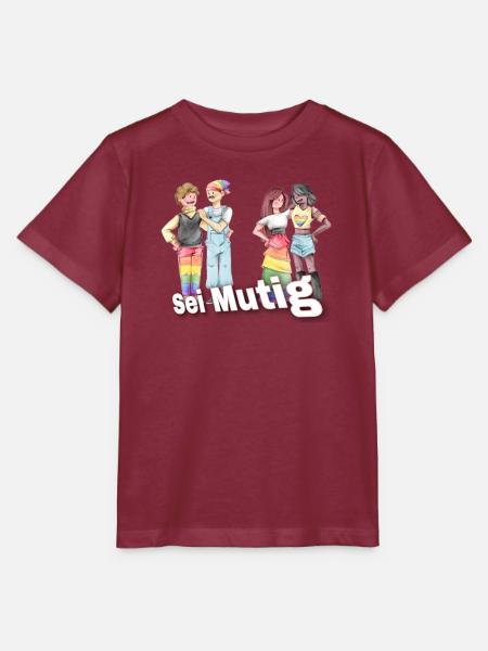 Sei Mutig Pride-Illustration: Vielfalt - Stanley/Stella Kinder T-Shirt MINI CREATOR  - Burgunderrot