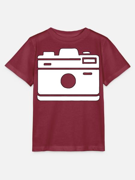 Kamera Silhouette - Stanley/Stella Kinder T-Shirt MINI CREATOR - Burgunderrot