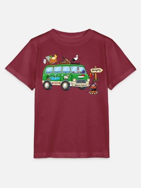 Ungarn Camper Wohnmobil - Stanley/Stella Kinder T-Shirt MINI CREATOR  - Burgunderrot
