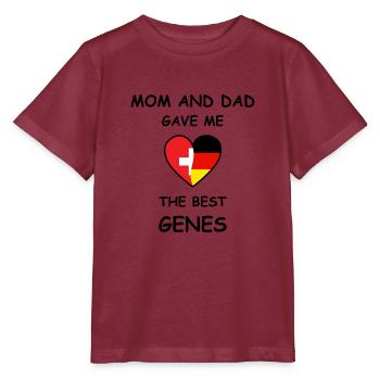 Gene Schweiz Deutschland - Stanley/Stella Kinder T-Shirt MINI CREATOR  - Burgunderrot - Vorne - Kain (125cm)