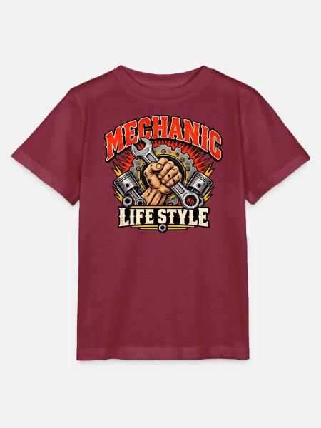 Lebensstil als Mechaniker - Stanley/Stella Kinder T-Shirt MINI CREATOR - Burgunderrot