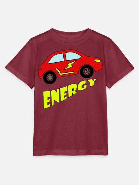 Elektroauto grüne Energie Umweltschutz Statement - Stanley/Stella Kinder T-Shirt MINI CREATOR  - Burgunderrot