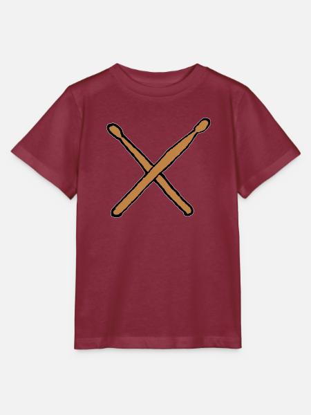 Drumsticks Schlagzeug Drummer - Stanley/Stella Kinder T-Shirt MINI CREATOR - Burgunderrot