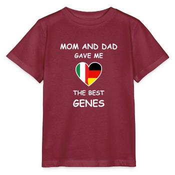 Italy Germany Genes Heart White - Stanley/Stella Kinder T-Shirt MINI CREATOR  - Burgunderrot - Vorne - Kain (125cm)