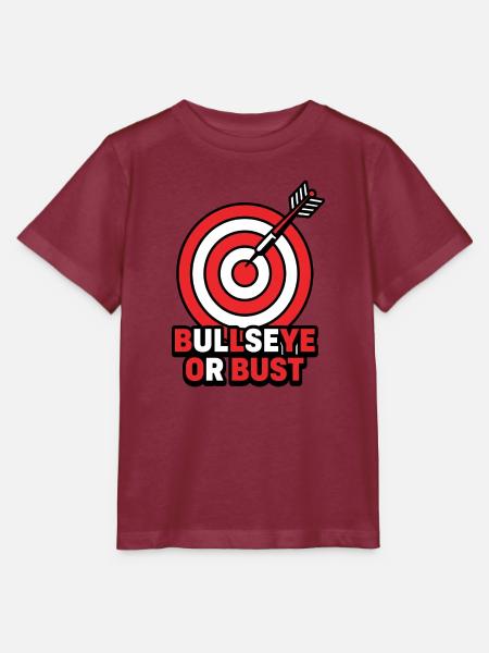 Bullseye oder Büste – Bogenschießdarts Zielabzeichen - Stanley/Stella Kinder T-Shirt MINI CREATOR  - Burgunderrot