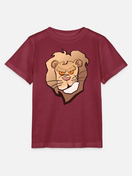 Mürrischer Löwenkopf - Stanley/Stella Kinder T-Shirt MINI CREATOR  - Burgunderrot