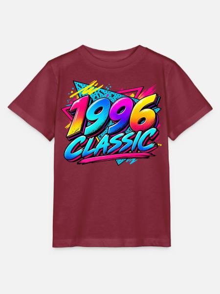 1996 Classic Retro Neon - Stanley/Stella Kinder T-Shirt MINI CREATOR - Burgunderrot
