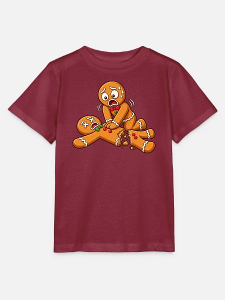 Lebkuchen Chaos: Zerrissenes Kekspaar - Stanley/Stella Kinder T-Shirt MINI CREATOR - Burgunderrot