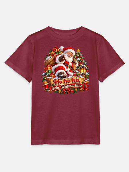 Santa Geschenke Weihnachtsfreude - Stanley/Stella Kinder T-Shirt MINI CREATOR - Burgunderrot