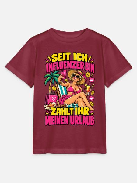 Influencer-Urlaub zahlt ihr - Stanley/Stella Kinder T-Shirt MINI CREATOR - Burgunderrot