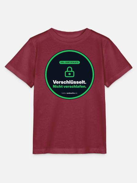 Verschlüsselt. Nicht verschlafen. SSL Nerd - Stanley/Stella Kinder T-Shirt MINI CREATOR  - Burgunderrot