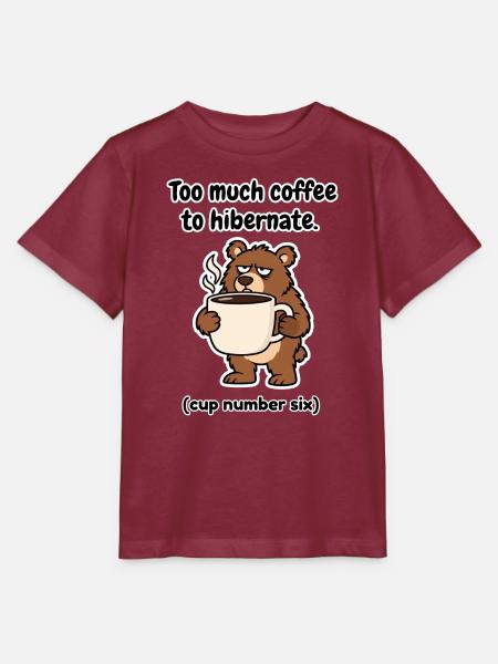 Finnischer Kaffeebär Winterschlaf - Stanley/Stella Kinder T-Shirt MINI CREATOR - Burgunderrot