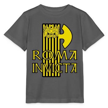ROMA INVICTA Römer Rom SPQR Roma - Stanley/Stella Kinder T-Shirt MINI CREATOR  - Anthrazit - Vorne - Kain (125cm)