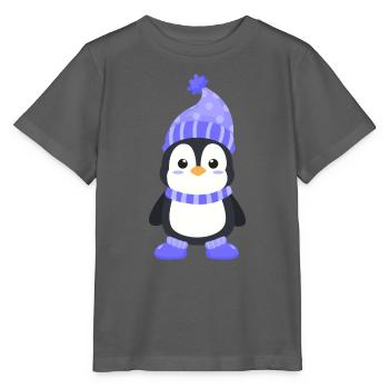 pinguin antarktis - Stanley/Stella Kinder T-Shirt MINI CREATOR  - Anthrazit - Vorne - Kain (125cm)