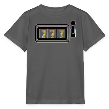 Spielautomat mit Jackpot (777) - Stanley/Stella Kinder T-Shirt MINI CREATOR  - Anthrazit - Vorne - Kain (125cm)
