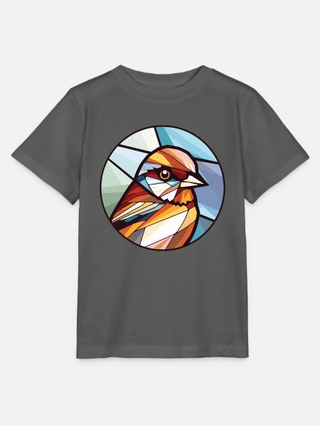 Spatz bunte Aquarell-Tierillustration - Stanley/Stella Kinder T-Shirt MINI CREATOR - Anthrazit