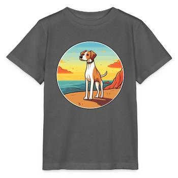 Alano Español Hund Rasse Cartoon Kawaii Clipart Hund - Stanley/Stella Kinder T-Shirt MINI CREATOR  - Anthrazit - Vorne - Kain (125cm)