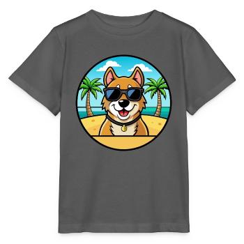 Alano Espanol Dog Breed Cartoon Sunglasses Beach - Stanley/Stella MINI CREATOR Kids’ T-Shirt - anthracite - Front - Kain (125cm)