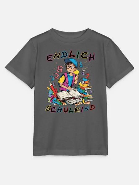 Endlich Schulkind: Lernabenteuer - Stanley/Stella Kinder T-Shirt MINI CREATOR  - Anthrazit