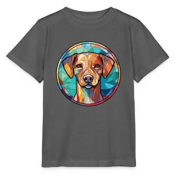 Cao De Castro Laboreiro Hunderasse Aquarellglas - Stanley/Stella Kinder T-Shirt MINI CREATOR  - Anthrazit - Vorne - Kain (125cm)