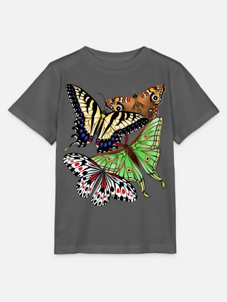 Schmetterlinge bunt - Stanley/Stella Kinder T-Shirt MINI CREATOR  - Anthrazit