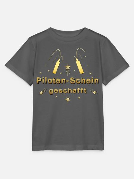 Pilotenschein Pilot Pilotenausbildung PPL - Stanley/Stella Kinder T-Shirt MINI CREATOR - Anthrazit