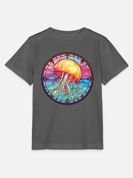 Quallenbunte Aquarell-Tierillustration - Stanley/Stella Kinder T-Shirt MINI CREATOR  - Anthrazit