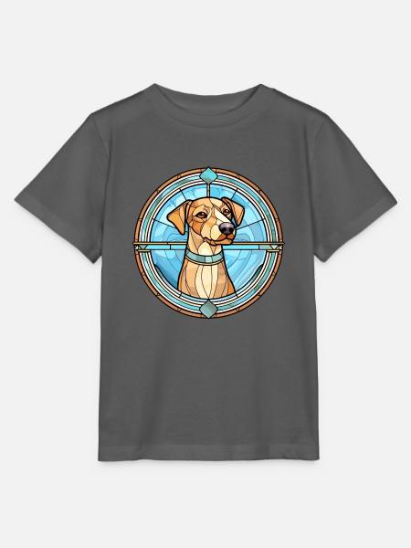 Skandinavische Hunderasse Buntes Glas - Stanley/Stella Kinder T-Shirt MINI CREATOR - Anthrazit