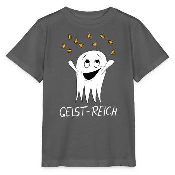 Geistreich Geist reich - reicher Geist Gespenst - Stanley/Stella Kinder T-Shirt MINI CREATOR  - Anthrazit - Vorne - Kain (125cm)
