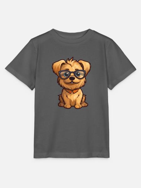 Norfolk Terrier Hunderasse Aquarell Cartoon Kawai - Stanley/Stella Kinder T-Shirt MINI CREATOR - Anthrazit