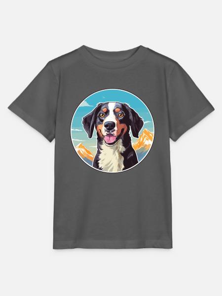 Deutsche Bracke Hunderasse Cartoon Kawaii Watercolo - Stanley/Stella Kinder T-Shirt MINI CREATOR - Anthrazit