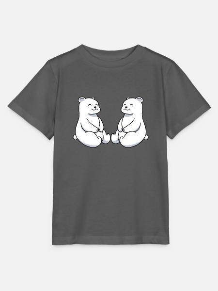 Polarbär Eisbär Freunde - Stanley/Stella Kinder T-Shirt MINI CREATOR - Anthrazit