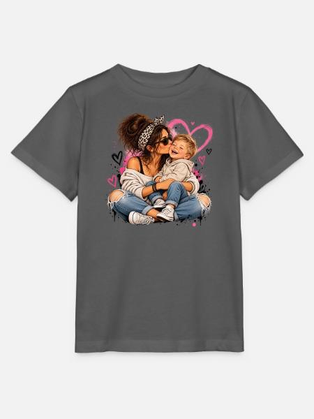 Kuscheltier Liebe: Mutter & Kind - Stanley/Stella Kinder T-Shirt MINI CREATOR - Anthrazit