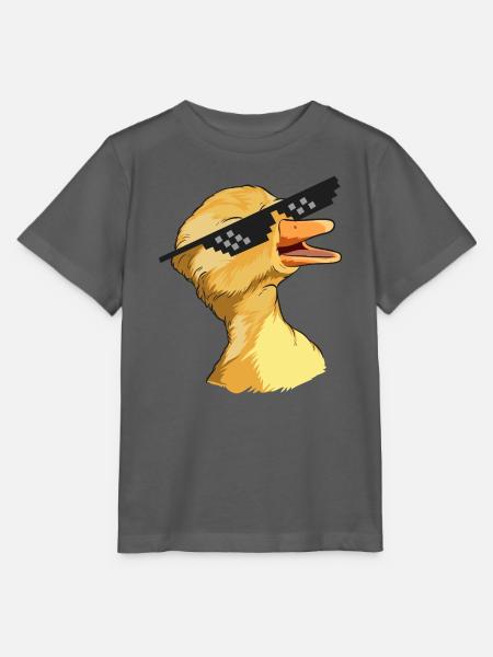 Quakende Meme-Ente mit Sonnenbrille - Stanley/Stella Kinder T-Shirt MINI CREATOR  - Anthrazit