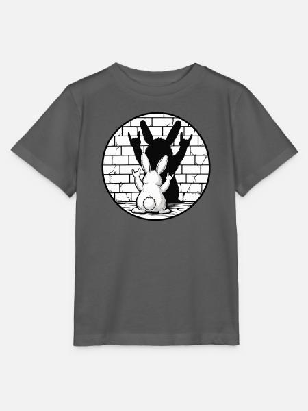 Hase und Schatten: Rockzeichen - Stanley/Stella Kinder T-Shirt MINI CREATOR  - Anthrazit